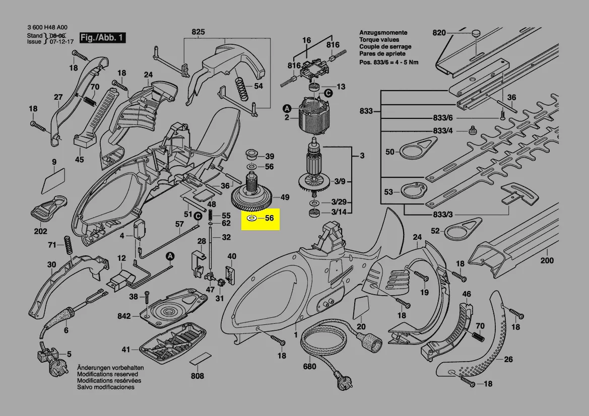 Rondelle de compensation réf. 2 600 101 617 BOSCH